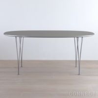 FRITZ HANSEN（フリッツ・ハンセン） / TABLE SERIES（テーブルシリーズ）B616 / スーパー楕円テーブル / グレー / クローム脚