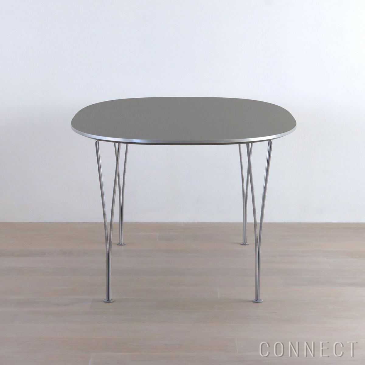 FRITZ HANSEN（フリッツ・ハンセン） / TABLE SERIES（テーブルシリーズ）B616 / スーパー楕円テーブル / グレー / クローム脚