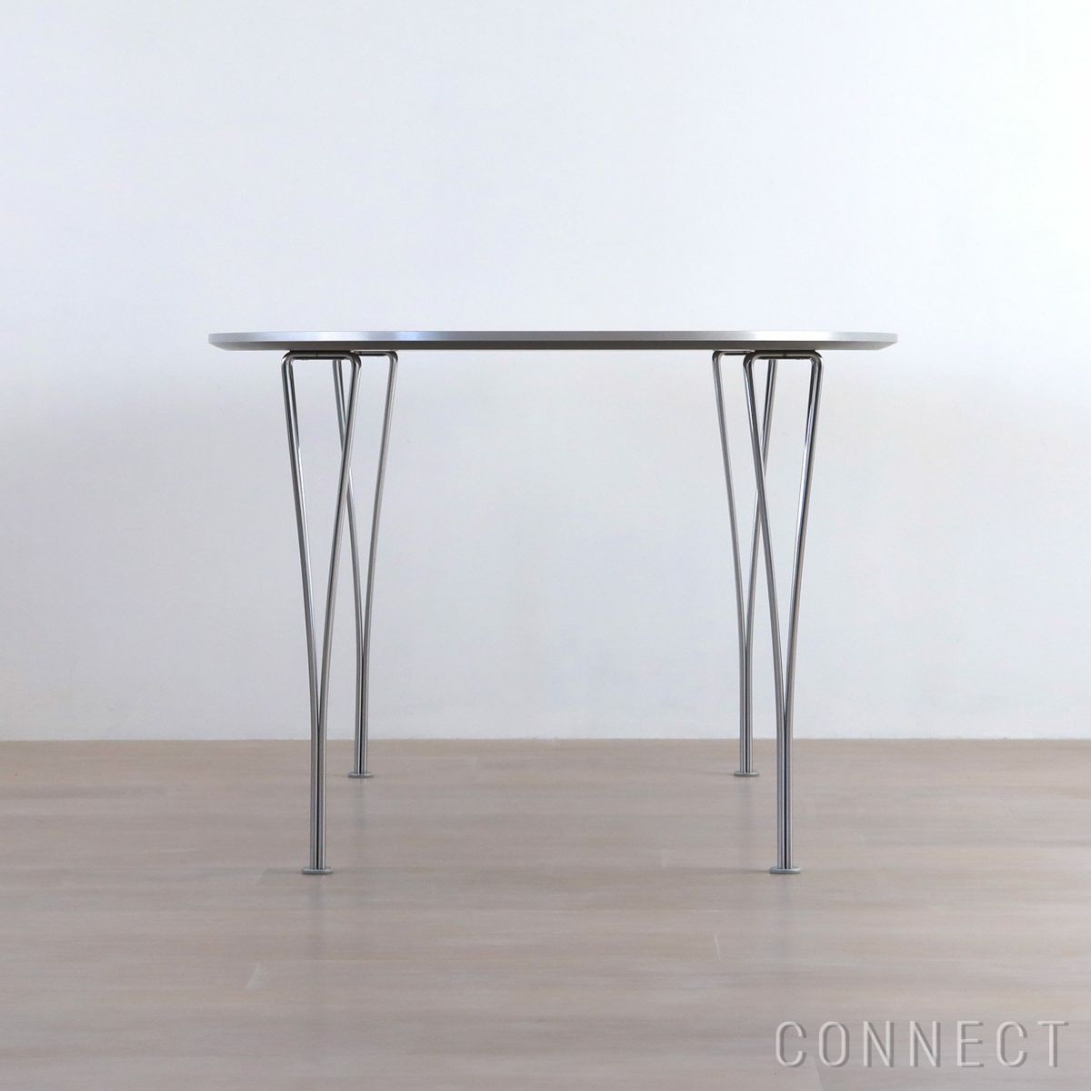 FRITZ HANSEN（フリッツ・ハンセン） / TABLE SERIES（テーブルシリーズ）B616 / スーパー楕円テーブル / グレー / クローム脚