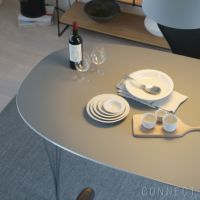 FRITZ HANSEN（フリッツ・ハンセン） / TABLE SERIES（テーブルシリーズ）B616 / スーパー楕円テーブル / グレー / クローム脚