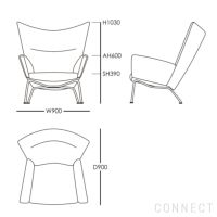 CARL HANSEN & SON（カール・ハンセン＆サン） / CH445 WING CHAIR（ウィングチェア） / ステンレススチール / Thor 301