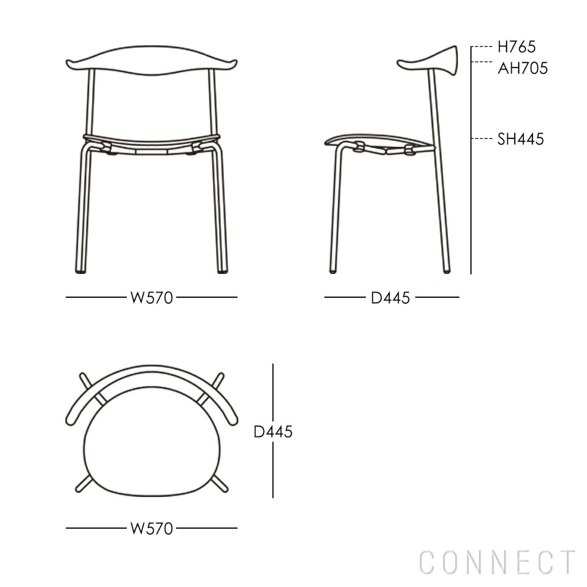 CARL HANSEN & SON（カール・ハンセン＆サン） / CH88T / オーク材・ソープ仕上げ・ブラック脚 / ダイニングチェア