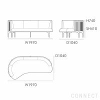 CARL HANSEN & SON （カール・ハンセン＆サン） / RF1903 SIDEWAYS SOFA（サイドウェイ・ソファ） / ウォルナット材・オイル仕上げ / Baru 0780 / 2人掛け