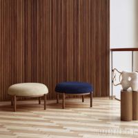 【3月1日発売】CARL HANSEN & SON （カール・ハンセン＆サン） / RF1903F SIDEWAYS FOOTSTOOL / ウォルナット材・オイル仕上げ / Baru 0780 / フットスツール