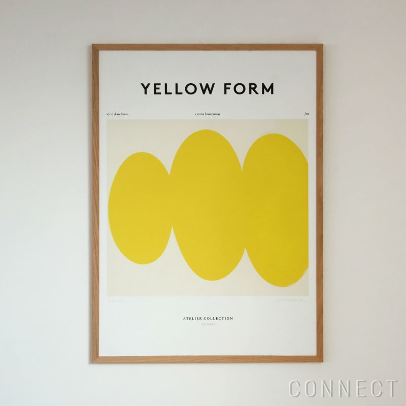 THE POSTER CLUB（ザ・ポスタークラブ） / Emma Lawrenson（エマ・ローレンソン） / Yellow Form 50×70cm / オークフレーム / ポスター