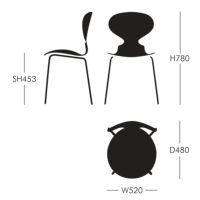 FRITZ HANSEN（フリッツ・ハンセン）  ANT（アリンコチェア）SH453サイズ