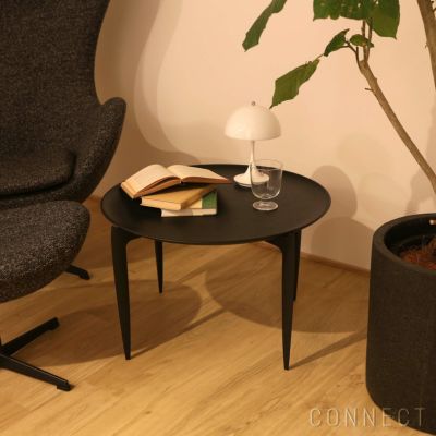 《決算キャンペーン pt5倍》FRITZ HANSEN（フリッツ・ハンセン） / TRAY TABLE（トレイテーブル） / 折りたたみ式トレイテーブル / φ60cm / ブラック