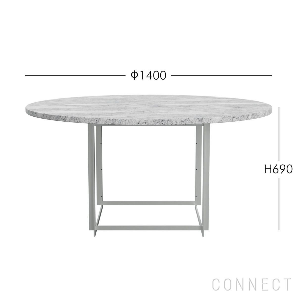 FRITZ HANSEN（フリッツ・ハンセン） / PK54（ピーケー54） / ファウスケ大理石 ロール仕上げ（グレーホワイト） / ダイニングテーブル / Φ140cm