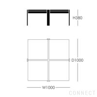 FRITZ HANSEN（フリッツ・ハンセン） / PK65（ピーケー65） / ファウスケ大理石 ロール仕上げ（グレーホワイト） / コーヒーテーブル / 100×100cm