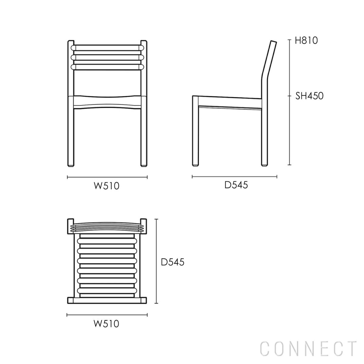 CARL HANSEN & SON （カール・ハンセン＆サン） / AH501 Outdoor Dining Chair（AHアウトドアシリーズ） / チーク材・無塗装 / ダイニングチェア