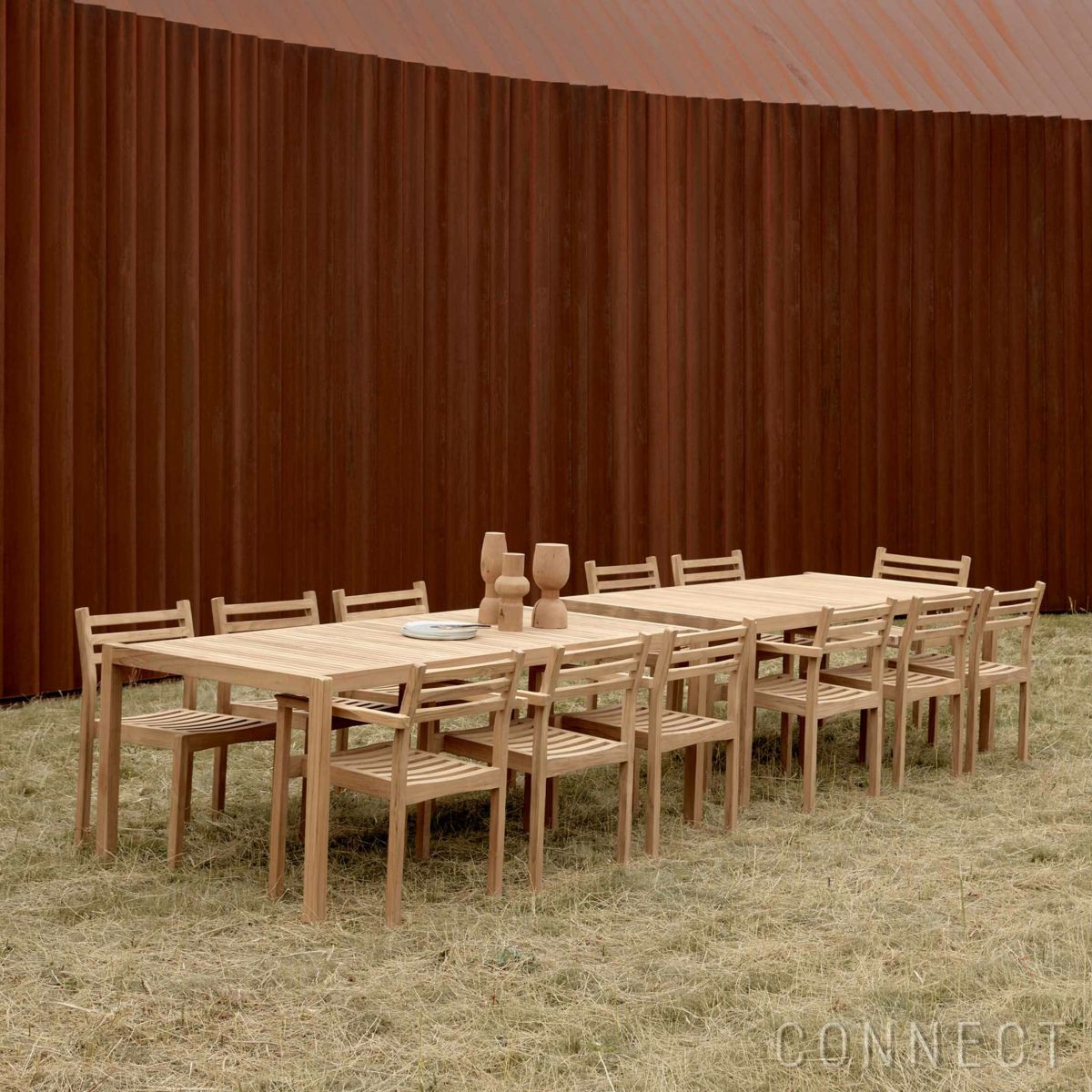 CARL HANSEN & SON （カール・ハンセン＆サン） / AH502 Outdoor Dining Chair with Armrest（AHアウトドアシリーズ） / チーク材・無塗装 / ダイニングチェア