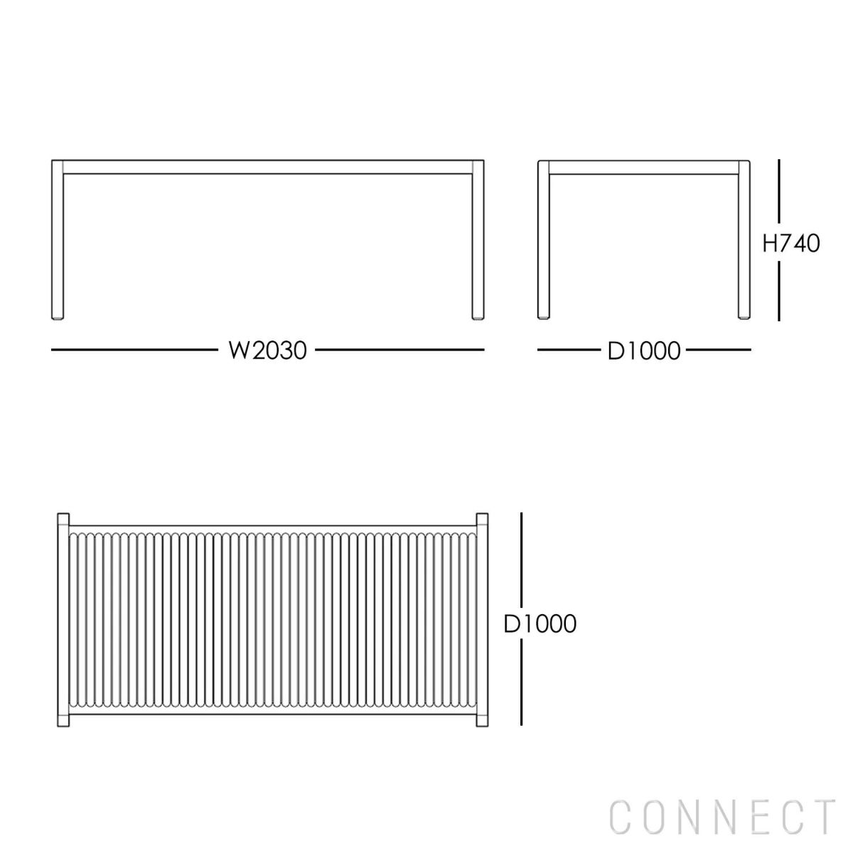 CARL HANSEN & SON （カール・ハンセン＆サン） / AH901 Outdoor Dining Table（AHアウトドアシリーズ） / チーク材・無塗装 / ダイニングテーブル