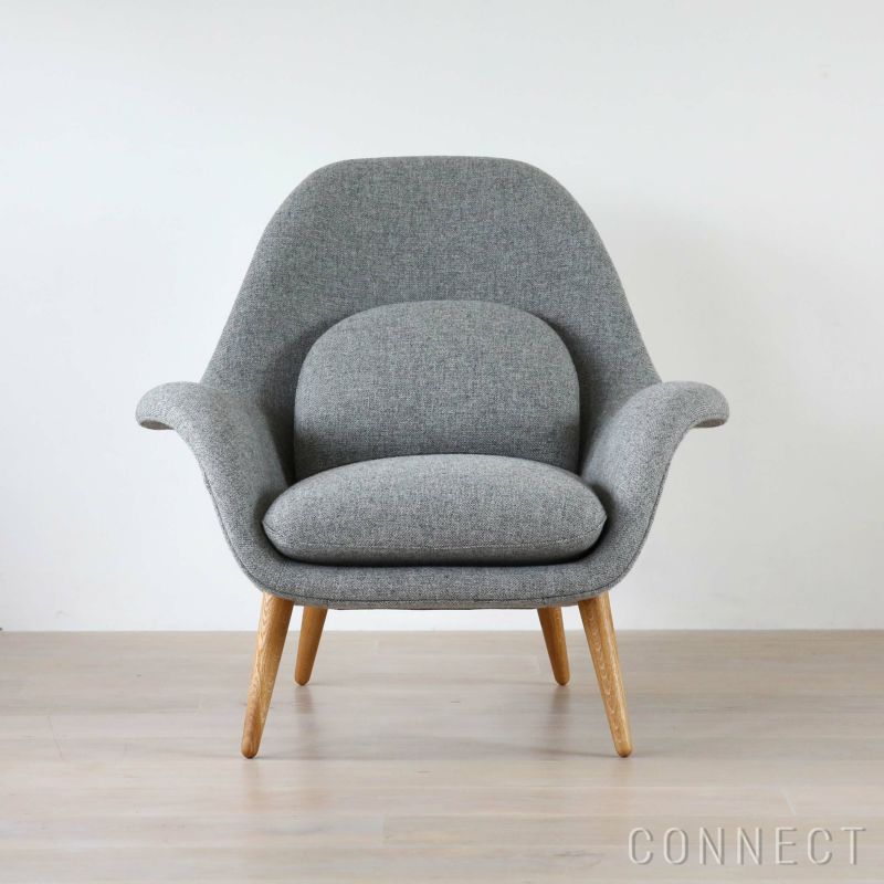 FREDERICIA（フレデリシア） / Swoon Lounge Armchair（スウーンラウンジアームチェア） / Model 1770 / オーク材・オイル仕上げ / Hallingdal 130（ハリンダル）