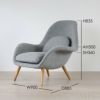 FREDERICIA（フレデリシア） / Swoon Lounge Armchair（スウーンラウンジアームチェア） / Model 1770 / オーク材・オイル仕上げ / Hallingdal 130（ハリンダル）