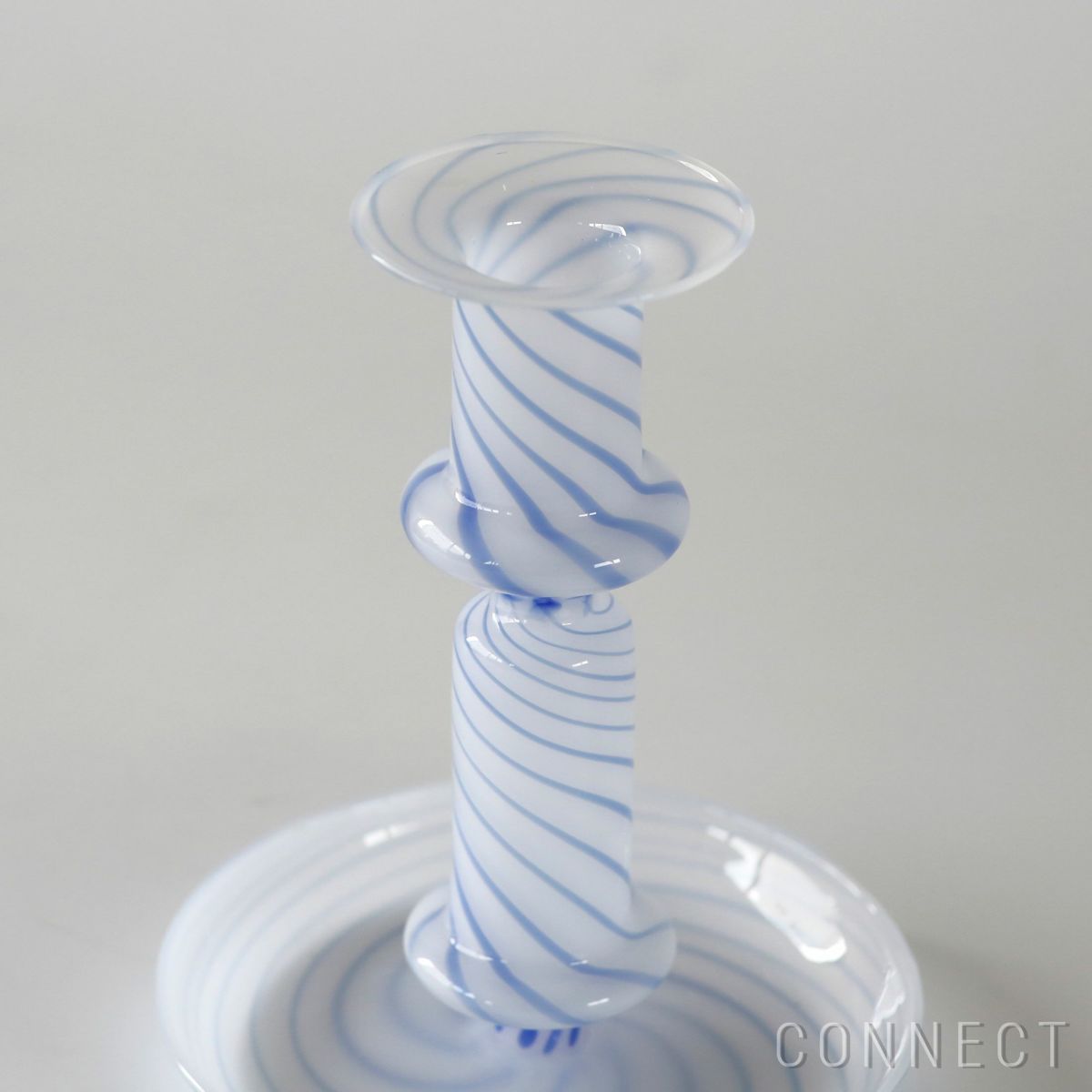 HAY（ヘイ） / FLARE STRIPE MILK M（キャンドルホルダー） / ブルー / 14cm