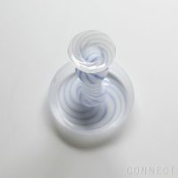 HAY（ヘイ） / FLARE STRIPE MILK M（キャンドルホルダー） / ブルー / 14cm