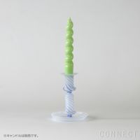 HAY（ヘイ） / FLARE STRIPE MILK M（キャンドルホルダー） / ブルー / 14cm
