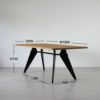 【アウトレット】Vitra（ヴィトラ） / EM Table（wood） W1800mm / ナチュラルオーク・オイル仕上げ / ディープブラック / テーブル