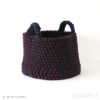 HAY（ヘイ） / BEAD BASKET WITH HANDLE（バスケット） / バーガンディシェブロン / フェルト製収納バスケット