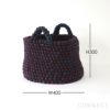 HAY（ヘイ） / BEAD BASKET WITH HANDLE（バスケット） / バーガンディシェブロン / フェルト製収納バスケット