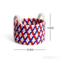 HAY（ヘイ） / BEAD BASKET WITH HANDLE（バスケット） / レッドバスケットウィーブ / フェルト製収納バスケット