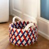 HAY（ヘイ） / BEAD BASKET WITH HANDLE（バスケット） / レッドバスケットウィーブ / フェルト製収納バスケット