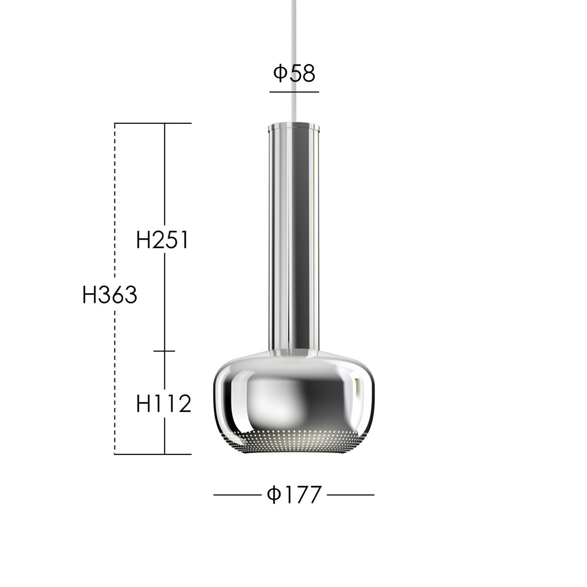 Louis Poulsen（ルイスポールセン） / VL 56 Pendant（VL56 ペンダント） / シルヴァー・クローム / ペンダントライト