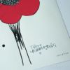 【 数量限定 】山口一郎 / Giclee（ジクレー印刷）「赤い花」 / Sサイズ / アートポスター
