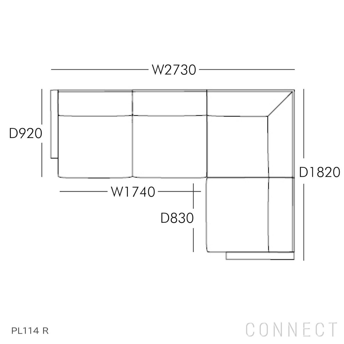 【ソファキャンペーン pt10倍】FRITZ HANSEN（フリッツ・ハンセン） / LISSONI（リッソーニソファ） / PL114 R（右用） / 4シーター コーナーソファ / Sunniva 153（スニバ）ライトグレー《クラシックスロープレゼント》