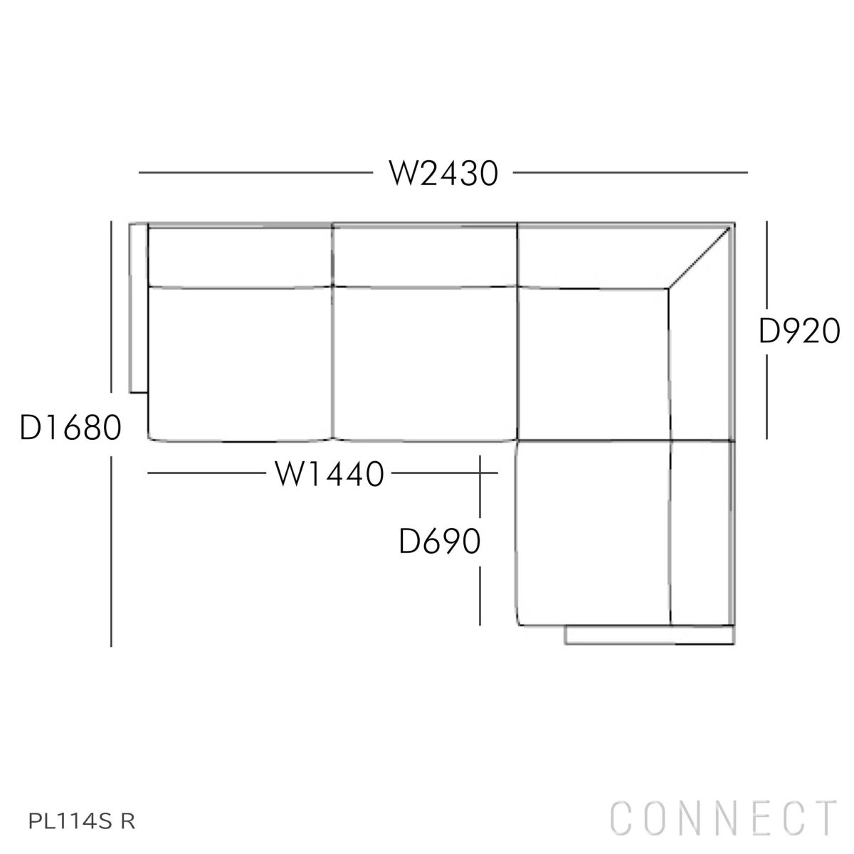 【ソファキャンペーン pt10倍】FRITZ HANSEN（フリッツ・ハンセン） / LISSONI（リッソーニソファ） / PL114S R（右用） / 4シーター コーナーソファ / Sunniva 153（スニバ）ライトグレー《クラシックスロープレゼント》