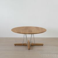 CARL HANSEN & SON （カール・ハンセン＆サン） E021 / EMBRACE LOUNGE TABLE / オーク材・オイル仕上げ・ブラック脚 / φ80cm / コーヒーテーブル