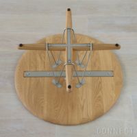 CARL HANSEN & SON （カール・ハンセン＆サン） E021 / EMBRACE LOUNGE TABLE / オーク材・オイル仕上げ・ブラック脚 / φ80cm / コーヒーテーブル