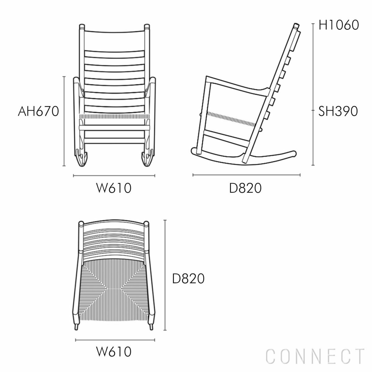 CARL HANSEN & SON （カール・ハンセン＆サン） / CH45 ROCKING CHAIR（ロッキングチェア） / オーク材・オイル仕上げ / ラウンジチェア
