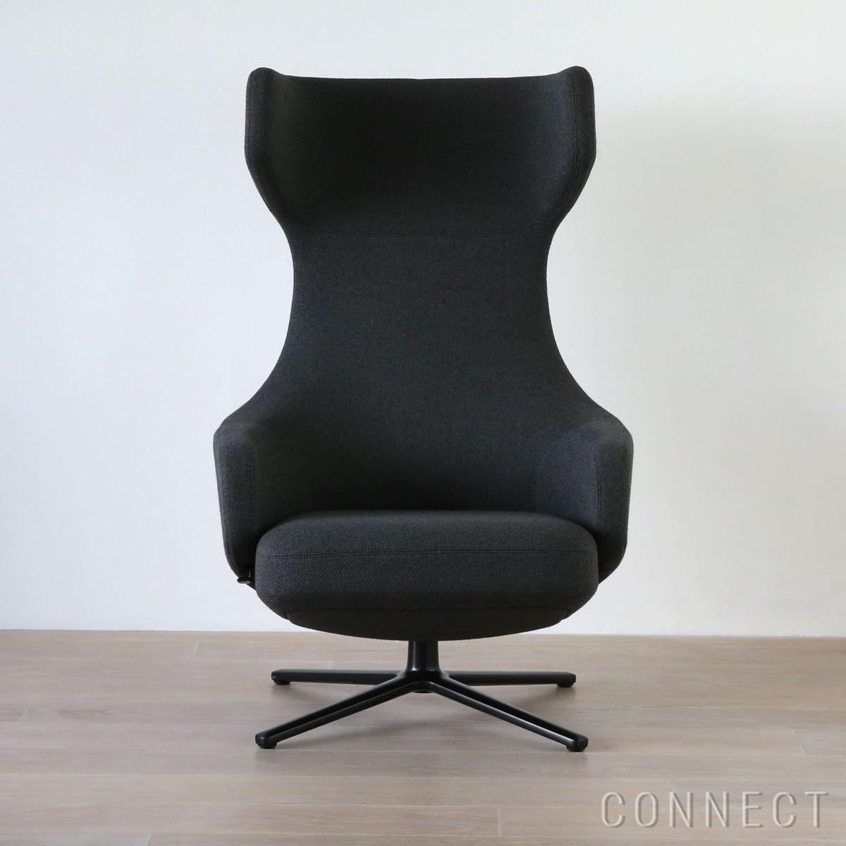 Vitra（ヴィトラ） / Grand Repos（グランレポ）ラウンジチェア / Dumet（デュメ）carbon black / ベーシックダークベース・パウダーコート仕上げ / SH40cm（Low）