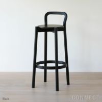 【アウトレット】Karimoku New Standard（カリモクニュースタンダード） / CASTOR BARSTOOL High with backrest（キャストールバースツール ハイ ウィズ バックレスト） / ブラック