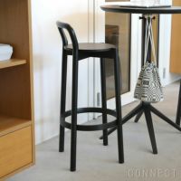 【アウトレット】Karimoku New Standard（カリモクニュースタンダード） / CASTOR BARSTOOL High with backrest（キャストールバースツール ハイ ウィズ バックレスト） / ブラック