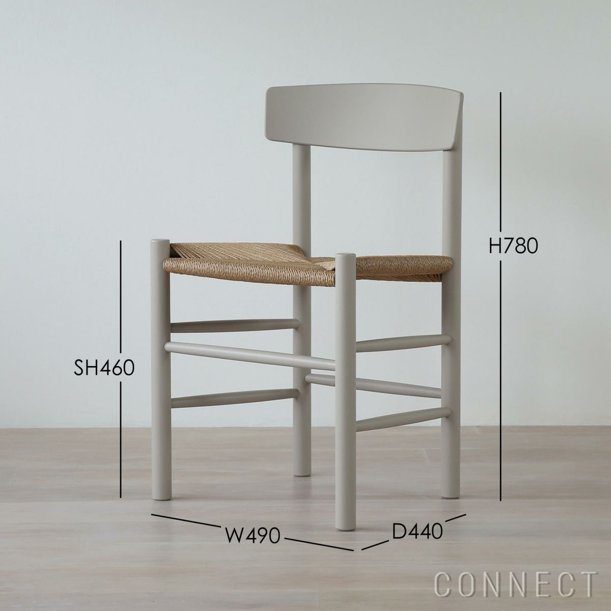 FREDERICIA（フレデリシア） / J39（モーエンセンチェア・シェーカーチェア） / ビーチ材・ラッカー仕上げ / Pebble grey（ぺブルグレー）