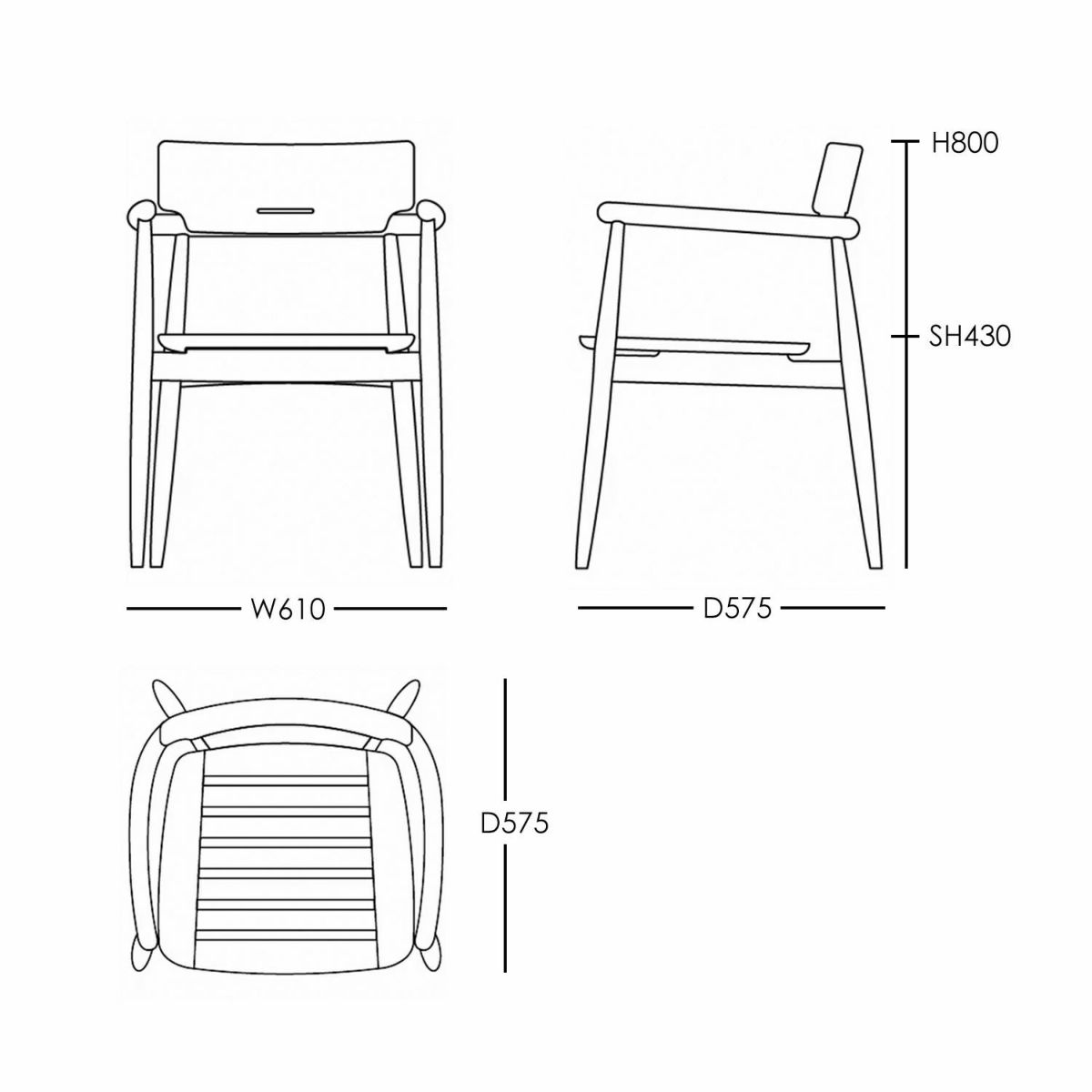 CARL HANSEN & SON （カール・ハンセン＆サン） / E008 DINING CHAIR / EMBRACE OUTDOOR SERIES（エンブレイスアウトドアシリーズ） / チーク材・無塗装 / ダイニングチェア