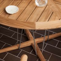 CARL HANSEN & SON （カール・ハンセン＆サン） / E022 DINING TABLE / EMBRACE OUTDOOR SERIES（エンブレイスアウトドアシリーズ） / チーク材・無塗装 / MEDIUM φ110cm / ダイニングテーブル