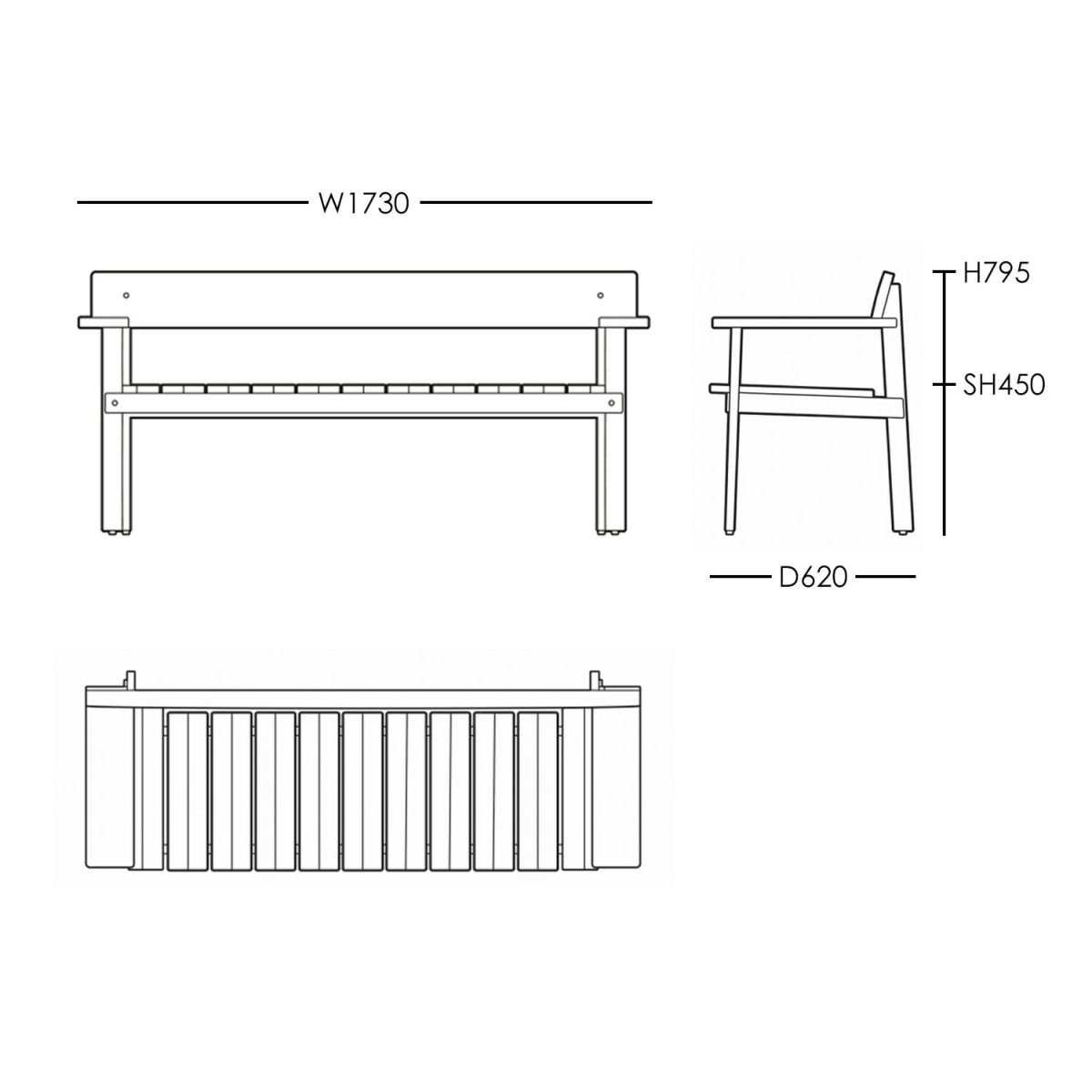 CARL HANSEN & SON （カール・ハンセン＆サン） / GL101 / TIMBUR OUTDOOR BENCH（ティンバーアウトドアベンチ） / ベンチ