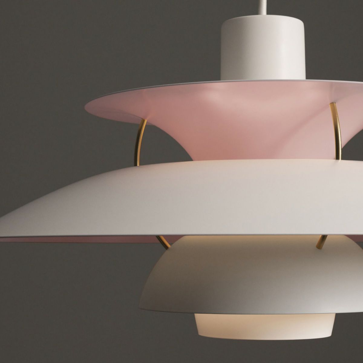 【150周年記念モデル】Louis Poulsen（ルイスポールセン） / PH 5 Anniversary Edition（アニバーサリーエディション） / ホワイト×ペールローズ / 真鍮メタライズド / ペンダントライト