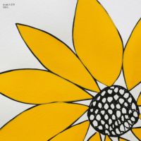 山口一郎 原画　黄色いお花　直筆イラスト有り 山口一郎 絵 / HANA（黄色） / サイズ・スクエア（小） | インテリア