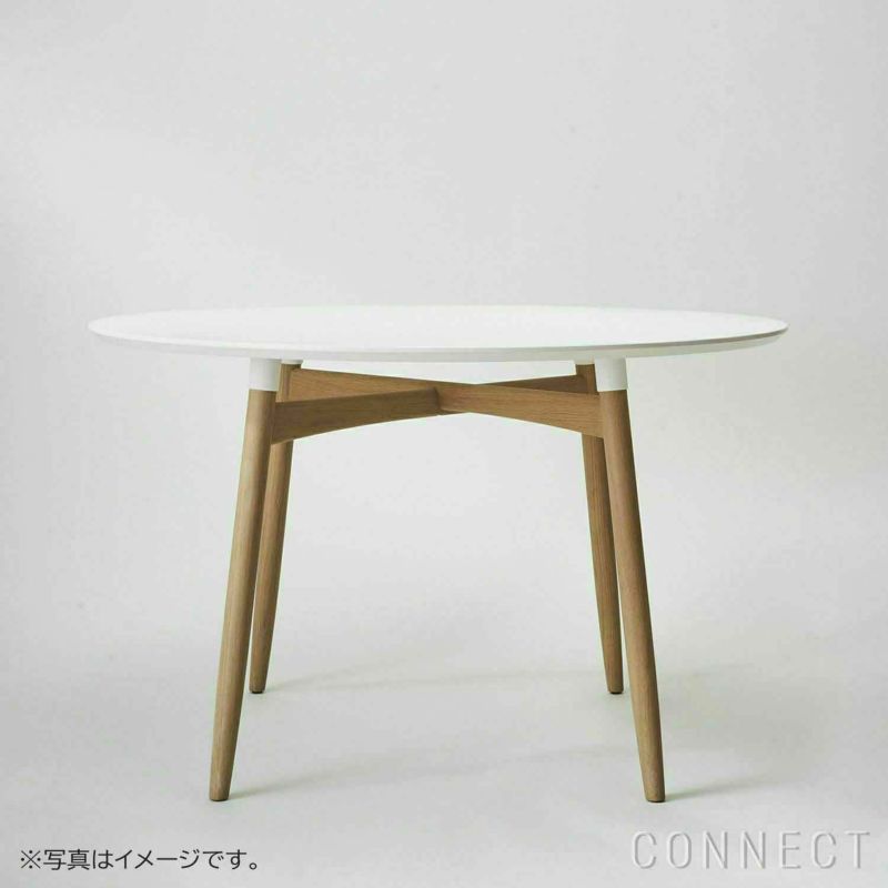 【アウトレット】CARL HANSEN & SON（カール・ハンセン＆サン） / BA103 ホワイトラミネート天板 / オーク材・オイル仕上げ / φ110cm・H72cm / ダイニングテーブル［hok56-08］