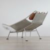 PP Mobler（PPモブラー） / PP225 FLAG HALYARD CHAIR（フラッグハリヤードチェア） / フラッグハリヤード（ナチュラル） / エレガンスレザー（ウォルナット）・ステンレススチール / ラウンジチェア