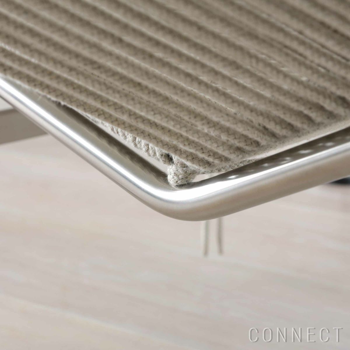 PP Mobler（PPモブラー） / PP225 FLAG HALYARD CHAIR（フラッグハリヤードチェア） / フラッグハリヤード（ナチュラル） / エレガンスレザー（ウォルナット）・ステンレススチール / ラウンジチェア