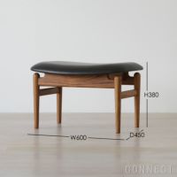 HOUSE OF FINN JUHL（ハウス・オブ・フィンユール） / CHIEFTAIN FOOTSTOOL（チーフテンフットスツール） / チーク材・オイル仕上げ・エレガンスレザー（mocca）