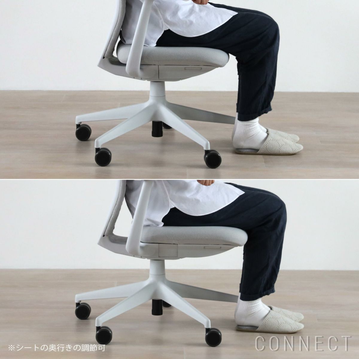 【アウトレット】Vitra（ヴィトラ） / ACX Soft（エーシーエックス） / Grid Knit 01 stone grey / ソフトグレーベース / デスクチェア