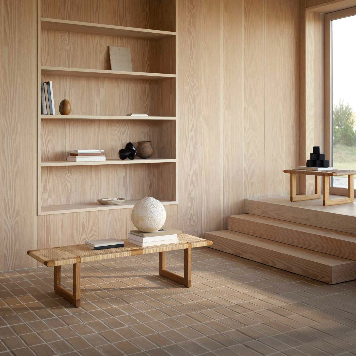 CARL HANSEN & SON（カール・ハンセン＆サン） / BM0489L コーヒーテーブル / オーク材・オイル仕上げ・ペーパーコード / サイドテーブル