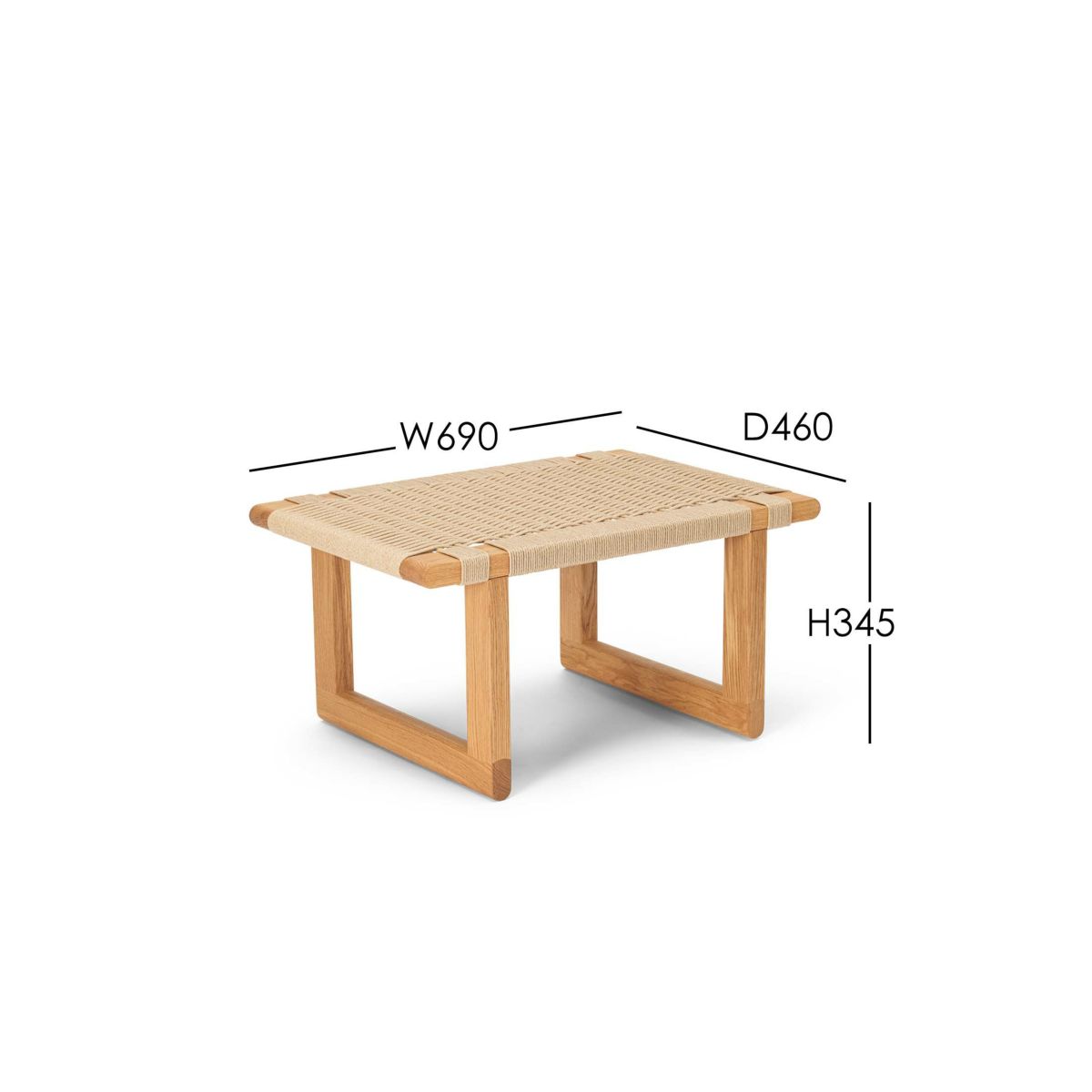 CARL HANSEN & SON（カール・ハンセン＆サン） / BM0489Sテーブル・ベンチ / オーク材・オイル仕上げ・ペーパーコード（ダブル平編み） / サイドテーブル