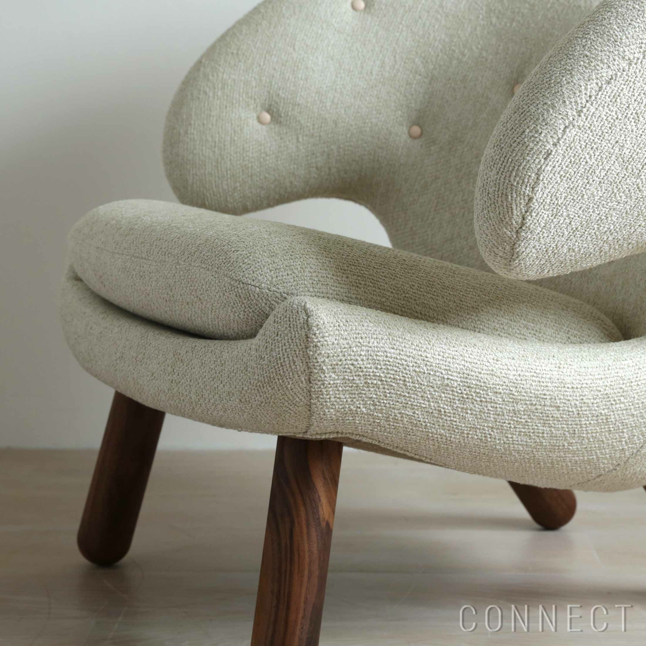HOUSE OF FINN JUHL（ハウス・オブ・フィンユール） / PELICAN CHAIR W/ BUTTONS（ペリカンチェア） / ウォルナット材・オイル仕上げ / MOSS（モス）0018 / ボタン：VEGETAL